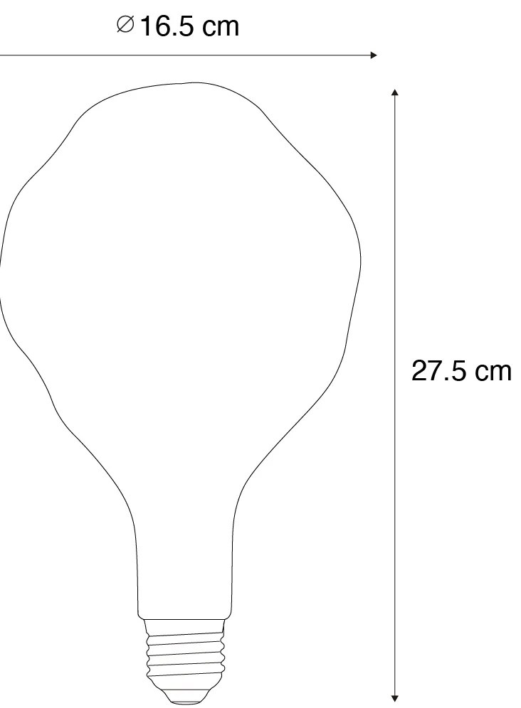 Conjunto de 5 lâmpadas LED E27 reguláveis PS160 castanho 4W 120 lm 1800K