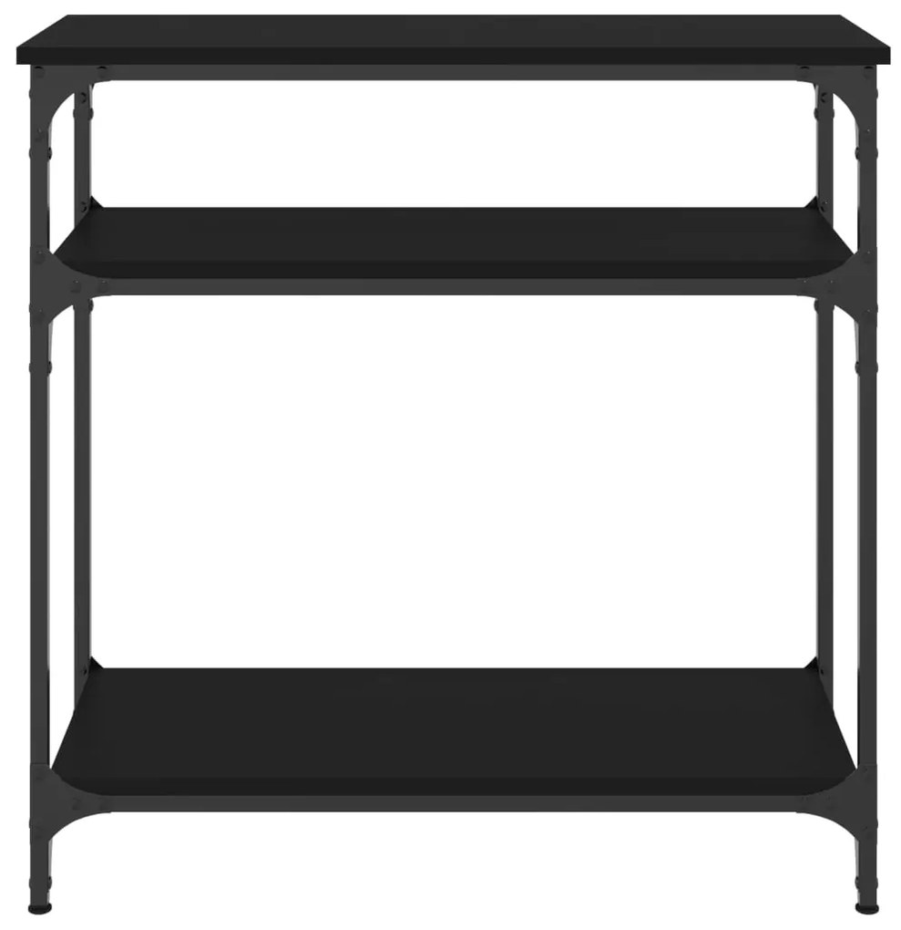 Mesa consola 75x29x75 cm derivados de madeira preto