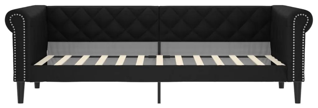 Sofá-cama 90x200 cm couro artificial preto