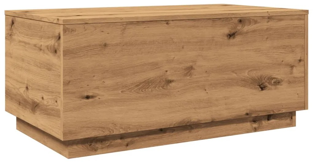 Mesa de centro com luzes LED 90x50x40 cm carvalho artisiano