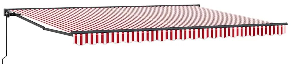 Toldo Retrátil Vermelho e Branco Listrado Vermelho e Branco