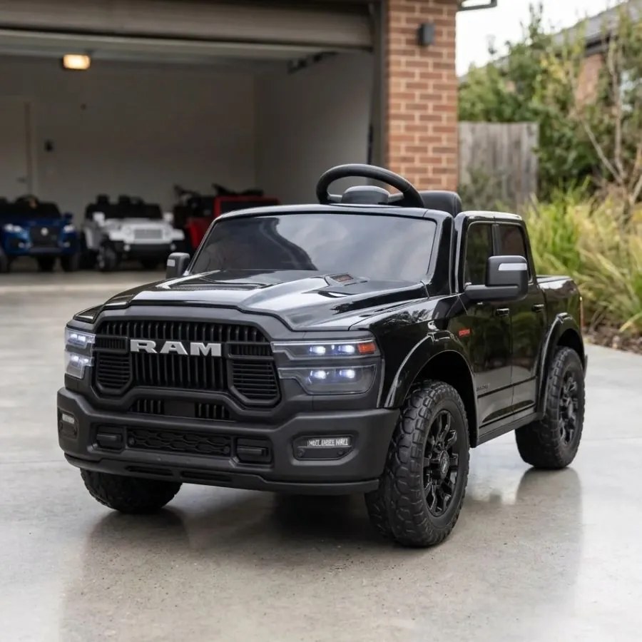Carrinha Infantil bateria Dodge RAM 12V, Rodas EVA preto