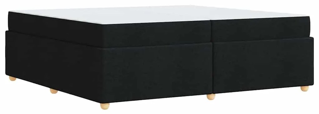 Estrutura de cama com colchão Outros Preto 200 x 200 cm tecido