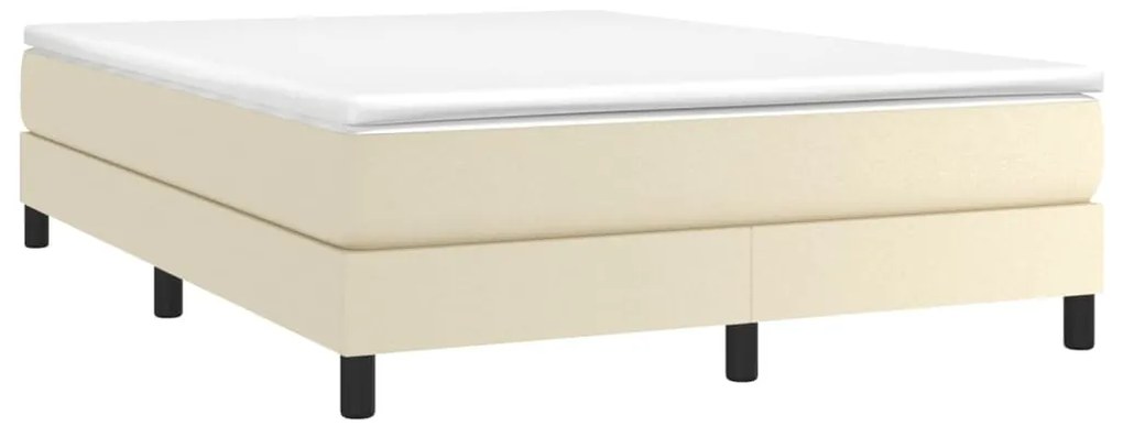 Estrutura de cama 140x200 cm couro artificial cor creme