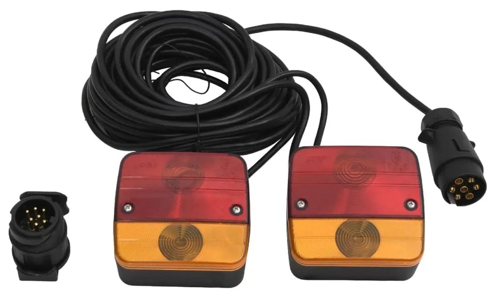 Farolins reboque 2 pcs 10,5x5x9,5 lâmpada clássica 12V vermelho