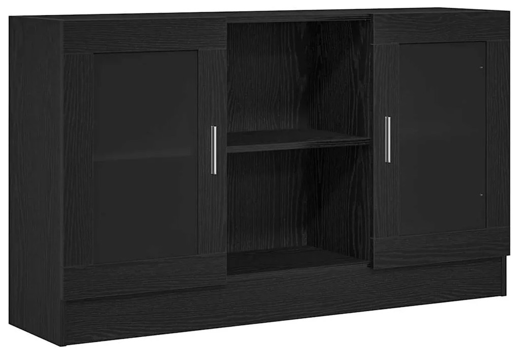 Aparador vidaXL Preto Carvalho 120x30,5x70 cm em Madeira Derivada