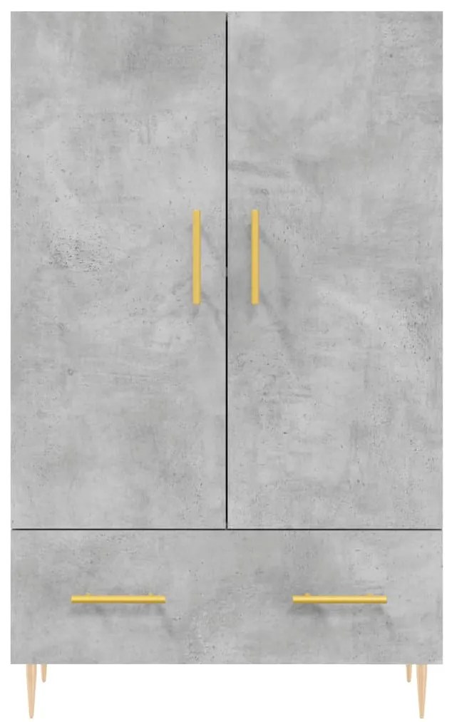Aparador alto 69,5x31x115 cm derivados de madeira cinza-cimento