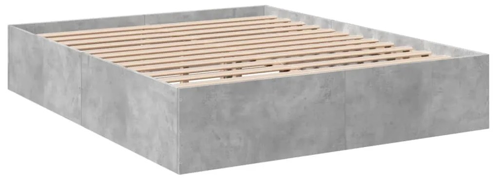 Estrutura de cama 160x200 cm derivados de madeira cinza cimento