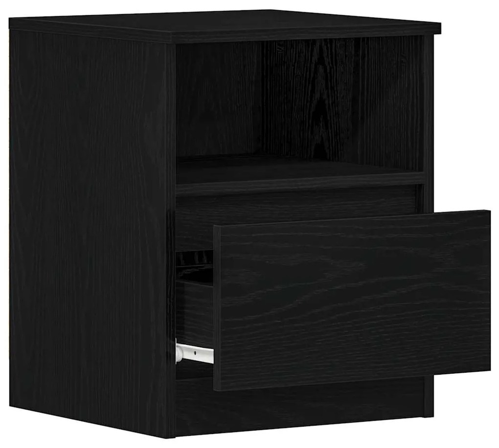 Cabideiro vidaXL Preto Carvalho 40x40x50 cm Madeira de Engenharia