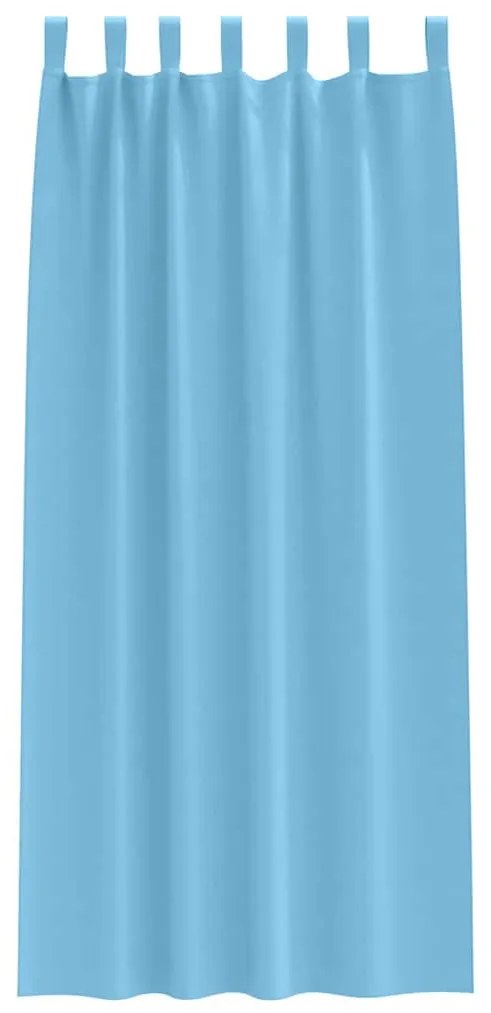 Cortinas com cortinas 2 pcs Azul claro 260 x 140 cm Poliéster