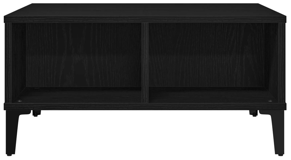 Mesa de Centro vidaXL Preto Carvalho 60x60x30 cm Madeira Consolidade