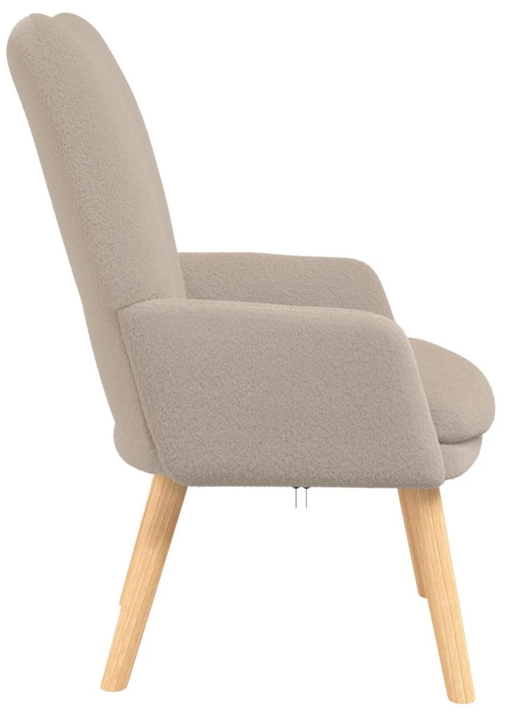 Cadeira Relaxante vidaXL Cinza Claro de Tecido parecido com Lã
