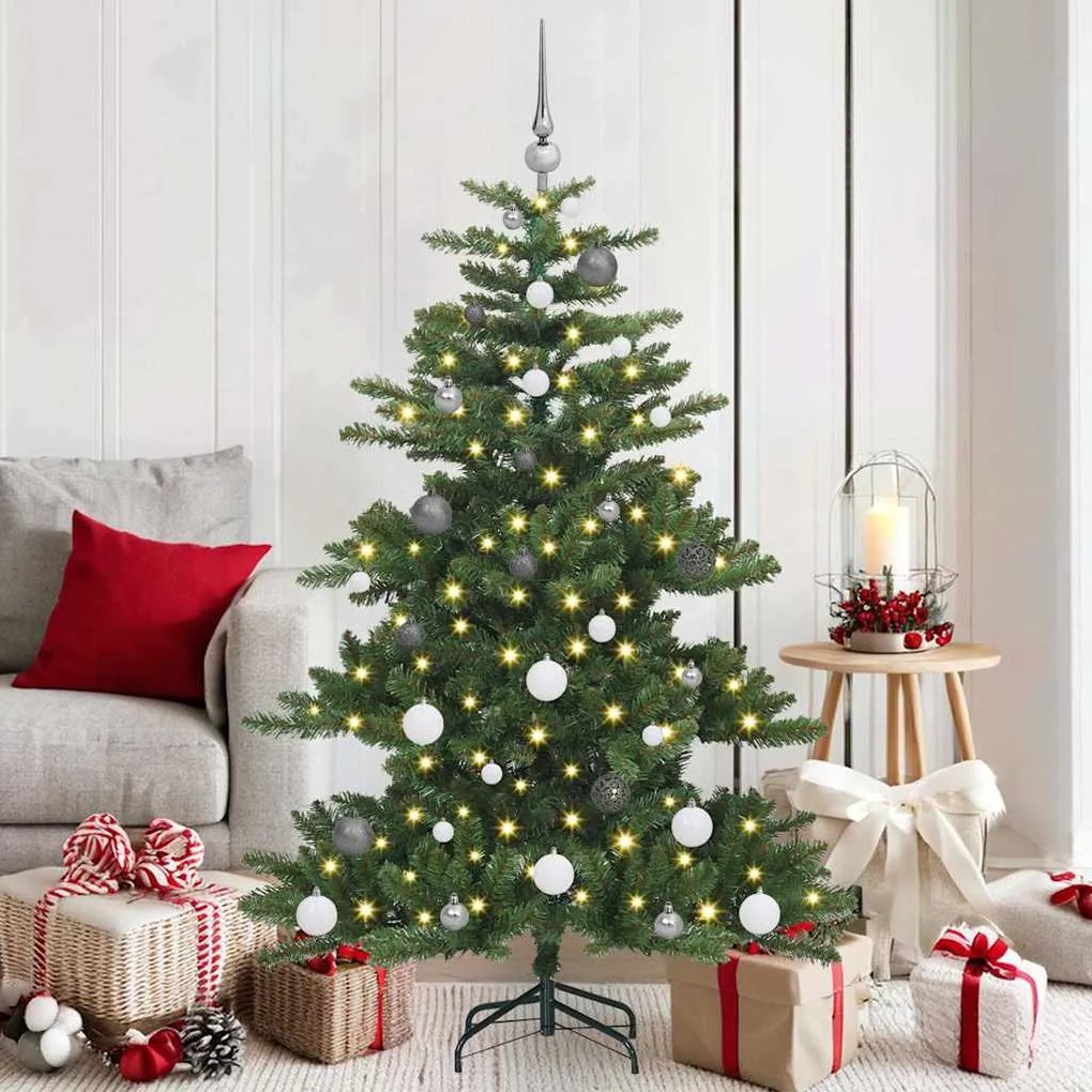 vidaXL Árvore de Natal Articulada Artificial Verde 150 cm PVC e Aço