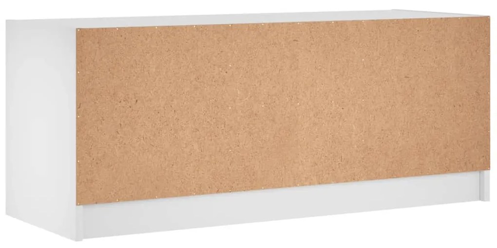 Móvel de TV c/ portas de vidro 102x37x42 cm branco