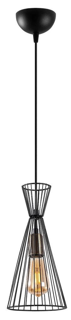 Candeeiro de Teto Teltom – Preto Antique – 15 x 15 x 125 cm