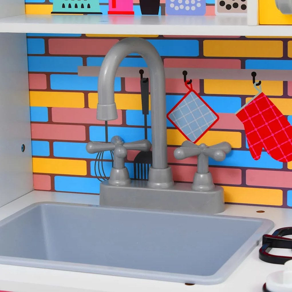 Cozinha de brincar para crianças MDF 80x30x85 cm multicor