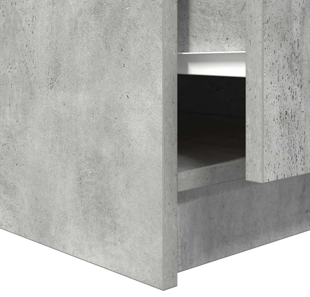 Mesa de centro com gavetas 100x100x40 cm cinzento-cimento