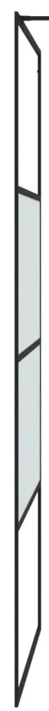 Divisória de chuveiro 90x195 cm vidro semiopaco ESG preto