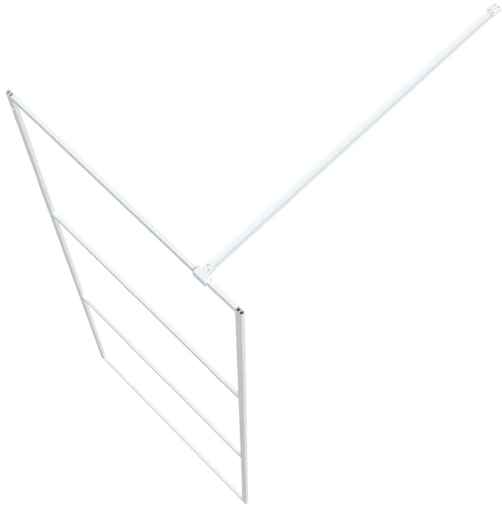 Divisória de chuveiro branco 80x195 cm vidro ESG transparente