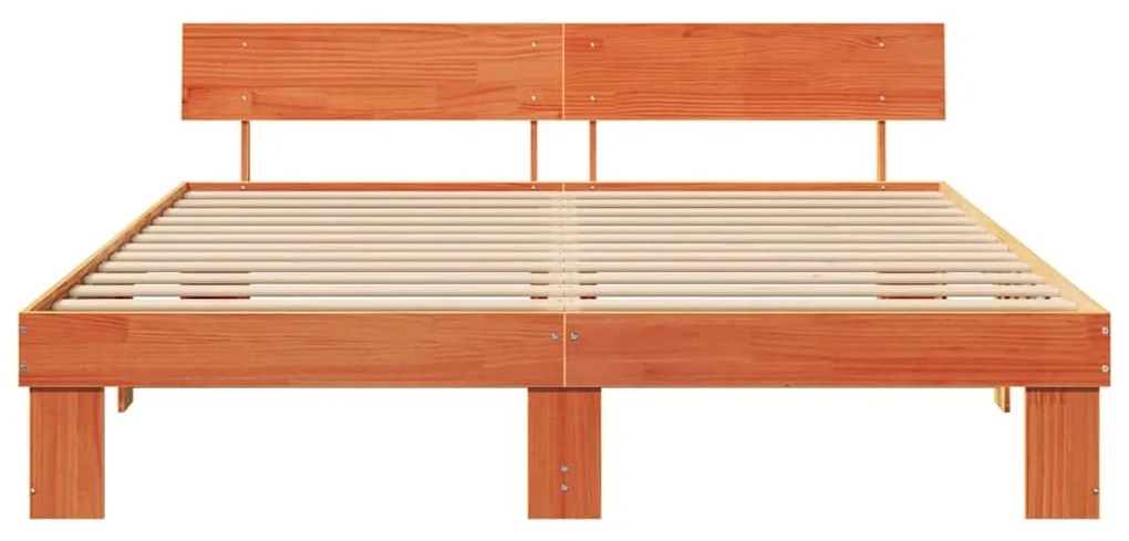 Estrutura da Cama Castanho-mel 180 x 200 cm Madeira de Pinheiro