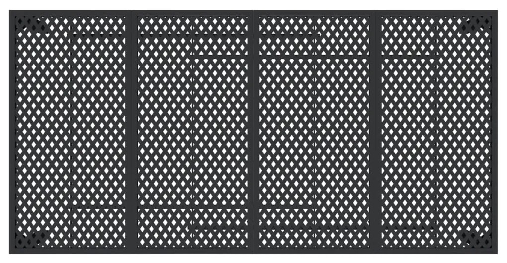 Mesa de jardim 200x100x72 cm aço antracite
