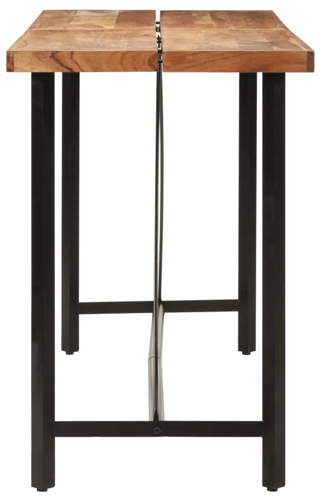 Mesa de bar 180x70x107 cm madeira de acácia maciça e ferro