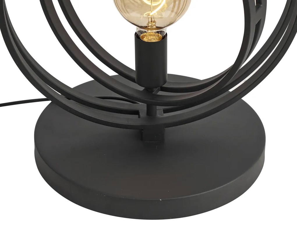 Candeeiro de pé moderno preto 3 luzes - Indu