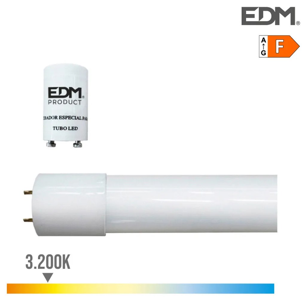 Tubo LED Edm 1850 Lm T8 F 22 W (3200 K)