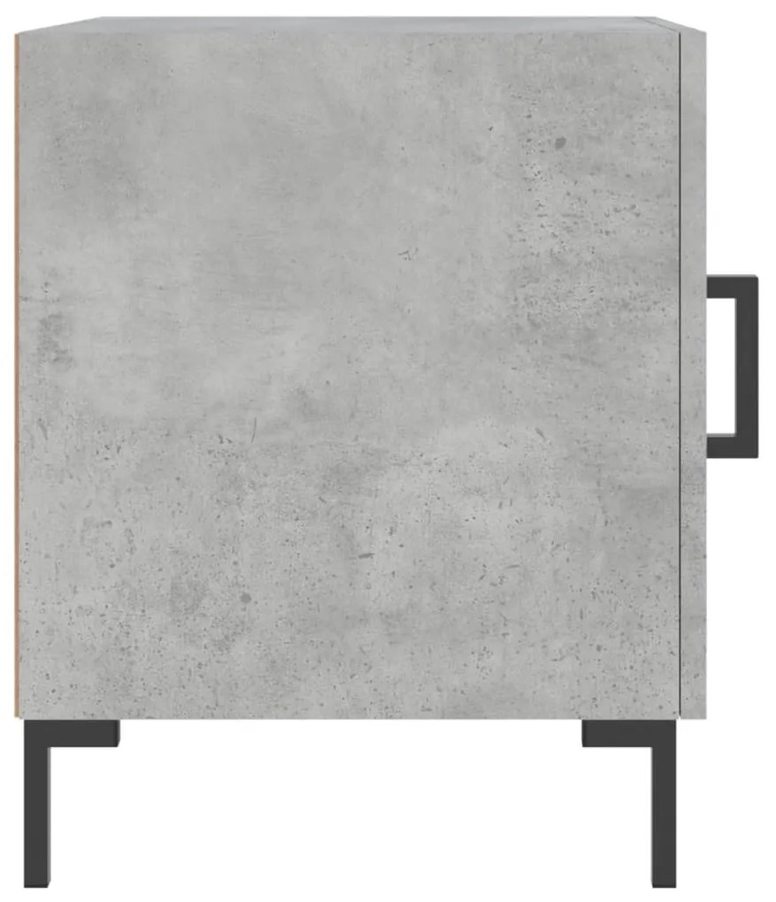 Mesa cabeceira 2pcs 40x40x50 cm derivados madeira cinza cimento