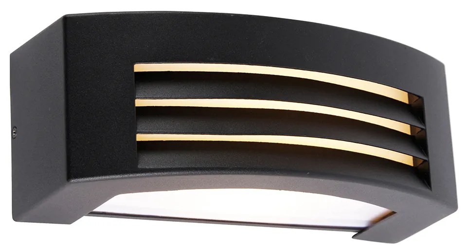 LED Candeeiro de parede exterior inteligente preto IP44 com Wi-Fi A60 - Hurricane Moderno
