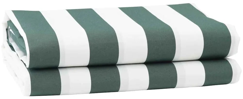 vidaXL Substituição de Toldos Verde e Branco 1000 x 160 cm