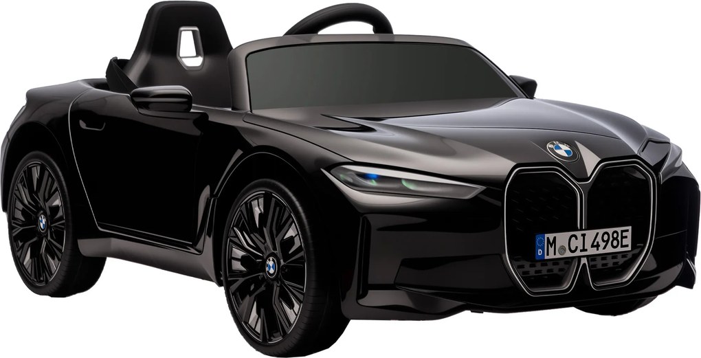 HOMCOM Carro Elétrico para Crianças BMW i4 12V com Controlo Remoto Música MP3 Ecrã Luzes e Cinto de Segurança 115x67x45 cm Preto | Aosom Portugal