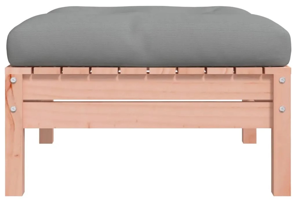 Apoios de pés jardim c/ almofadões 2pcs madeira douglas maciça