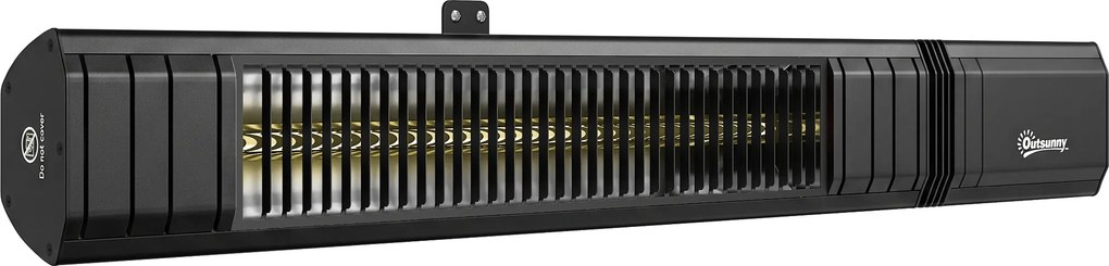 Outsunny Aquecedor por Infravermelhos para Terraço 2000 W com Capa, IP65, Controlo por App/Tátil/Comando, 9 Níveis e Temporizador | Aosom Portugal