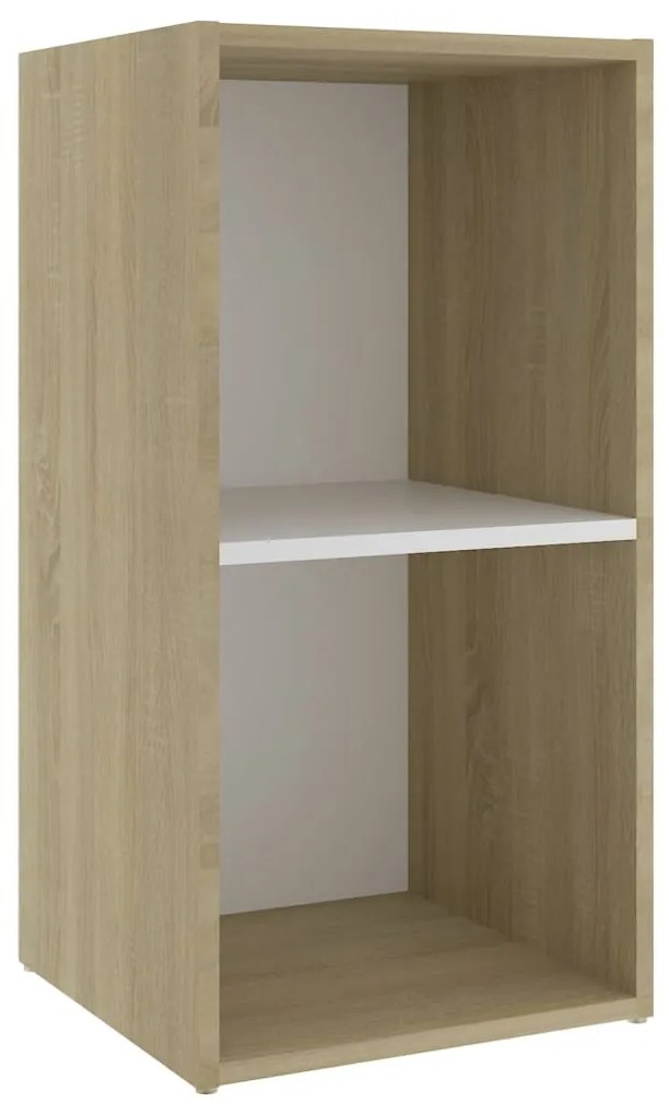 Móveis de TV 2 pcs 72x35x36,5cm contrap. branco/carvalho sonoma