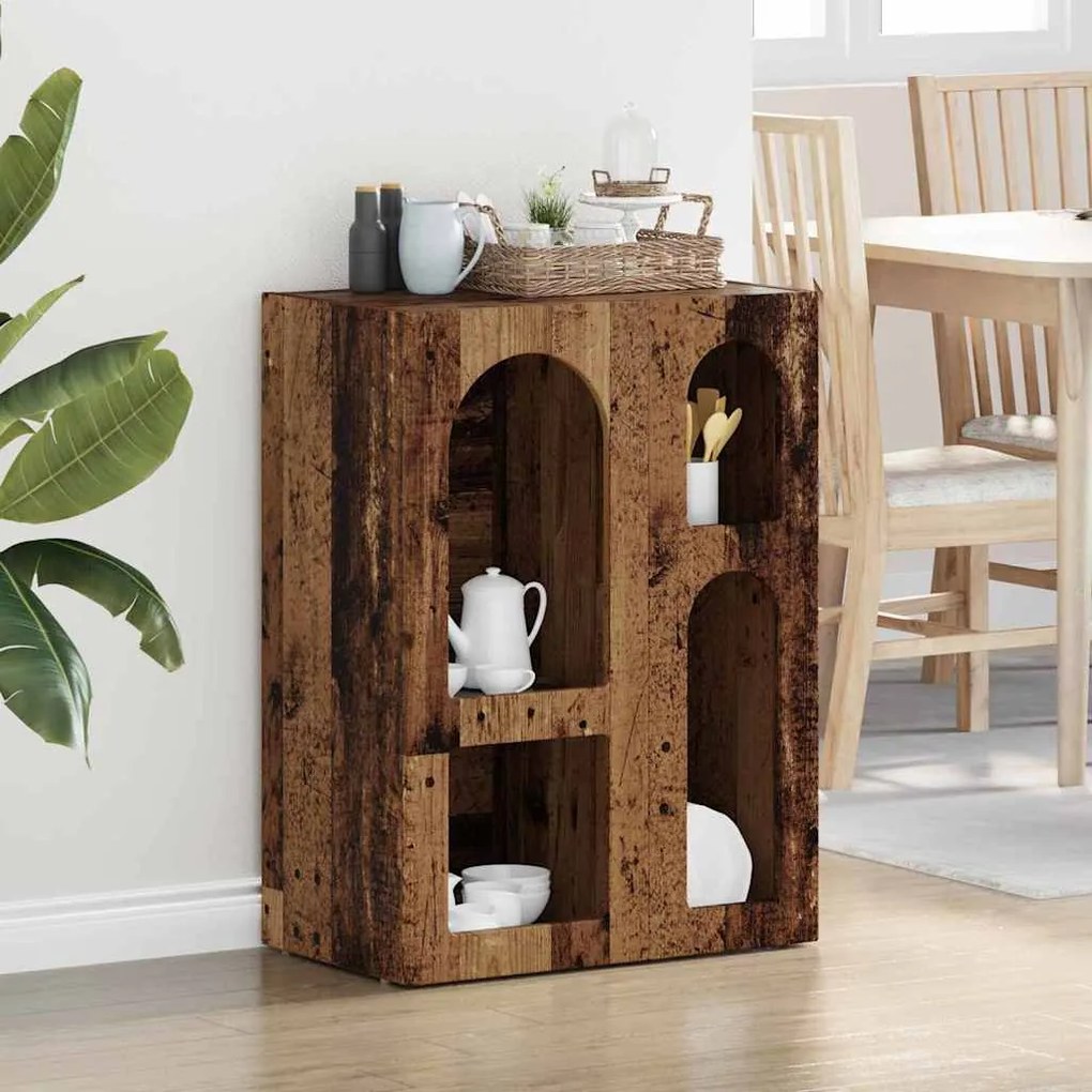 vidaXL Buffet Madeira antiga 59 x 35 x 80.5 cm Madeira processada