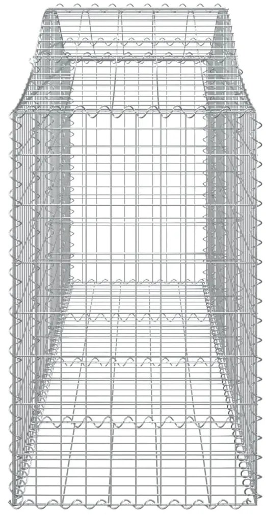 Cestos gabião arqueados 15pcs 200x50x80/100cm ferro galvanizado