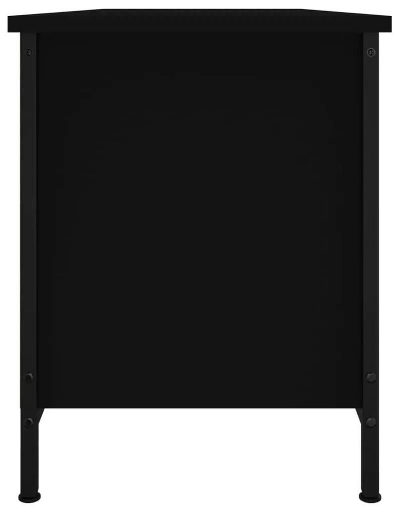 Móvel de TV Iris com 2 Portas de 102 cm - Preto - Design Moderno