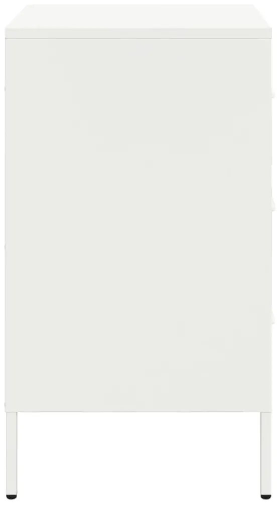 Mesa de cabeceira 36x39x68 cm aço branco