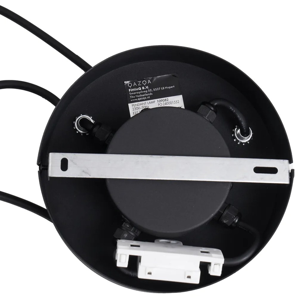 Candeeiro suspenso exterior preto 3 luzes IP44 - Cava