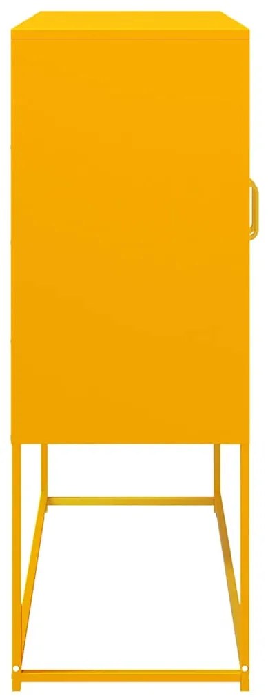 Aparador 100,5x39x107 cm aço laminado a frio amarelo mostarda