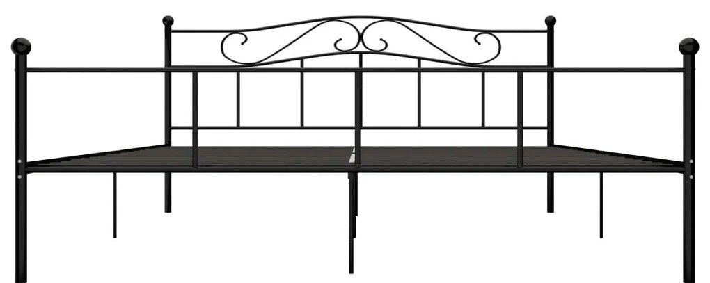 Estrutura de cama em metal 180x200 cm preto