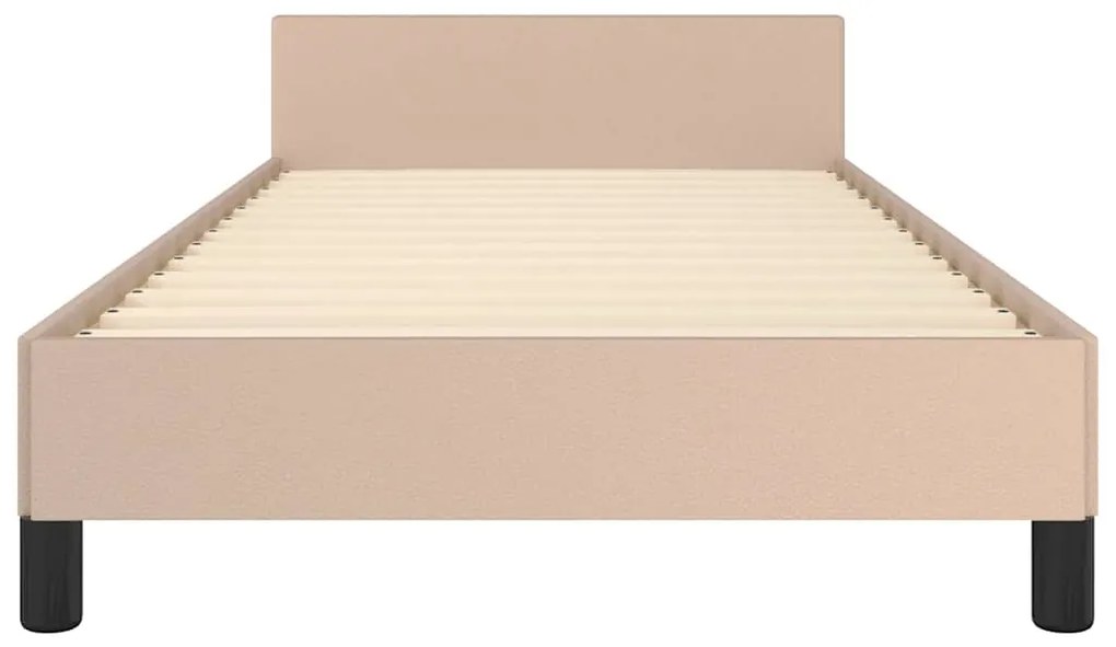 Estrutura cama c/ cabeceira sem colchão 90x190 cm cappuccino