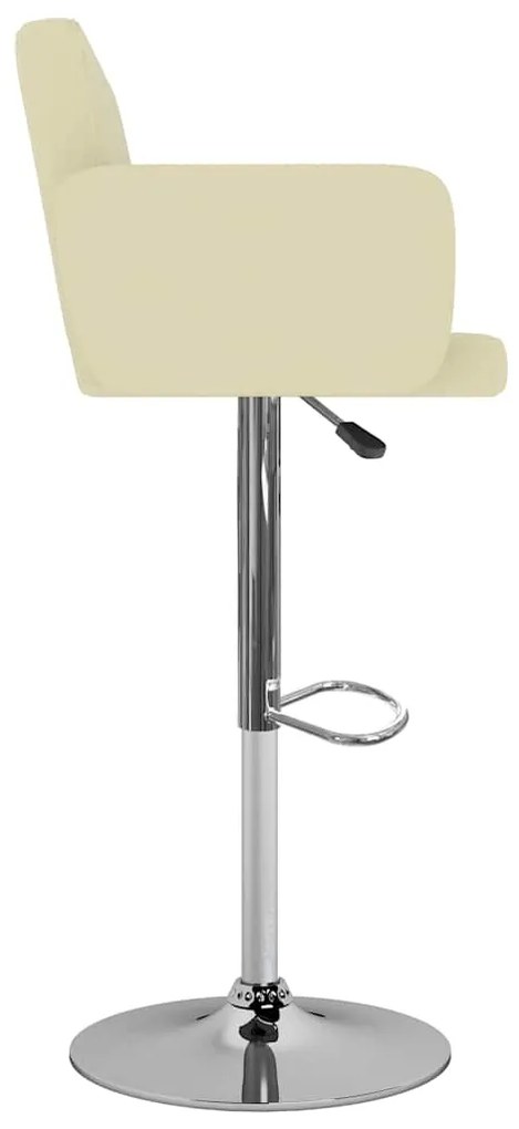 Bancos de bar 2 pcs couro artificial cor creme