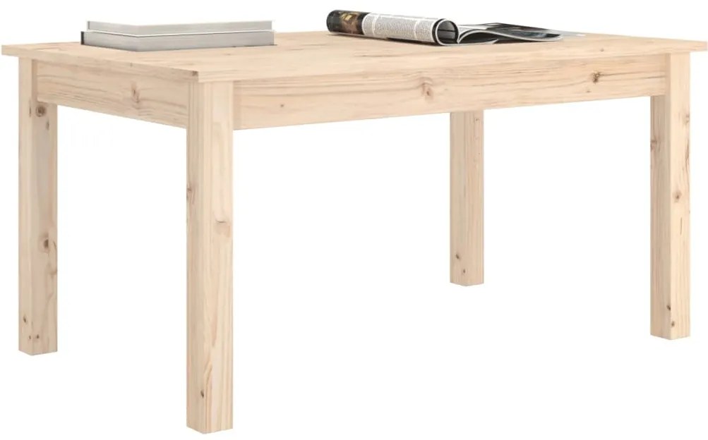 Mesa de centro 80x50x40 cm madeira de pinho maciça