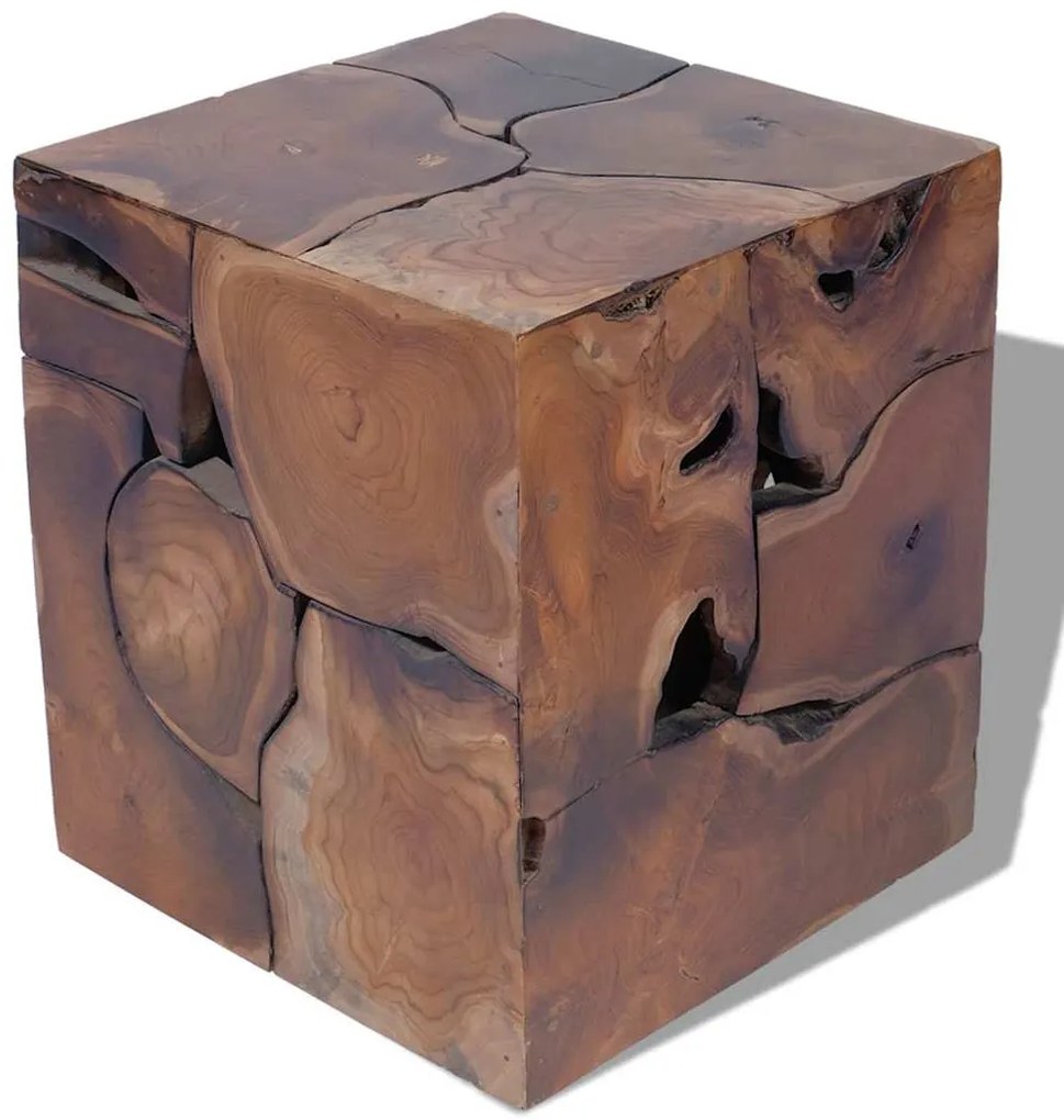 Banco em madeira de teca maciça 40x40x45 cm
