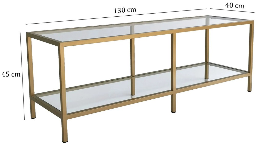 Móvel para TV Basic – Dourado – 130 cm x 45 cm x 40 cm