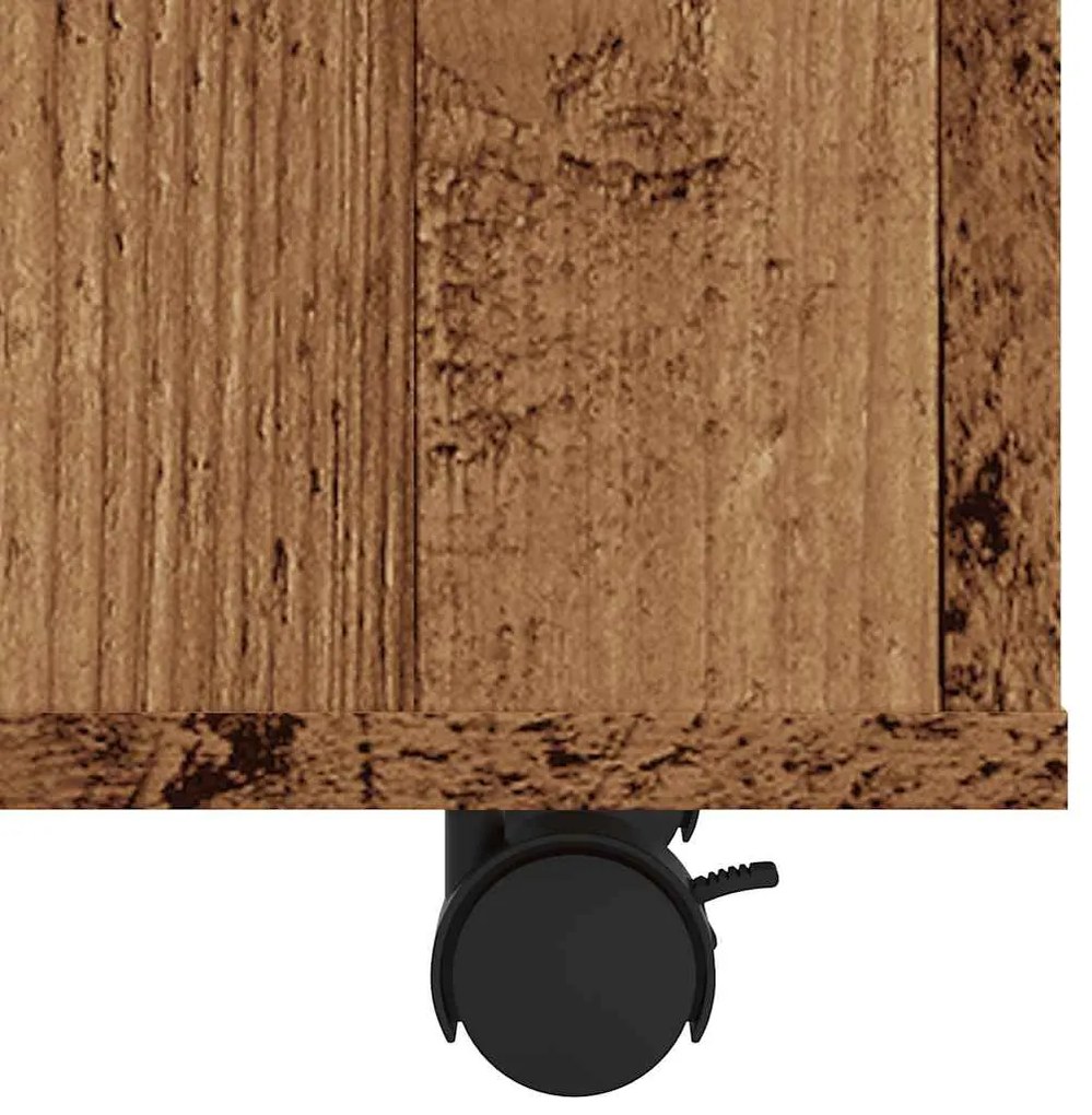 Mesa de apoio madeira velha 70x35x55 cm madeira trabalhada