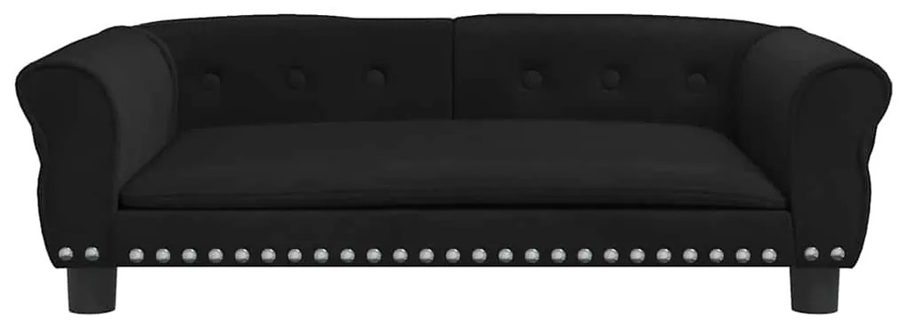 Cama para cães 95x55x30 cm veludo preto