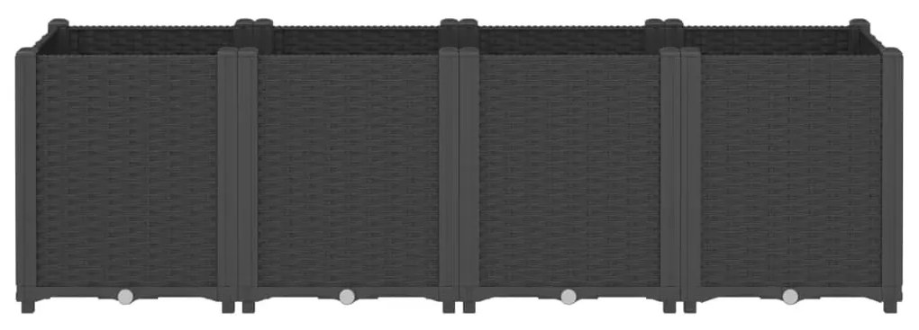 Vaso/floreira 160x40x53 cm PP preto